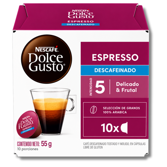 Café Espresso Descafeinado 10 Cápsulas